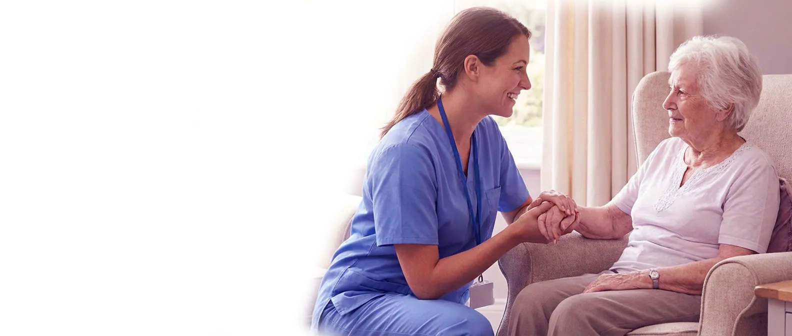 Nurse providing home health care